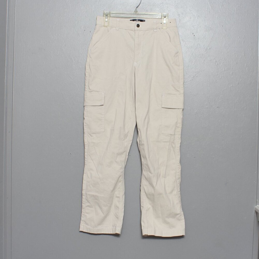 Hollister khaki high rise cargo pants